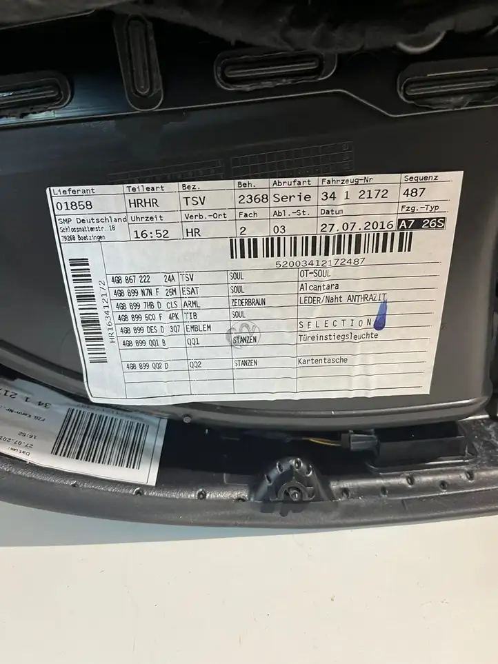 Audi A7 S7 4G (2014 - 2018) 4G8867222 Обшивка задней двери — фото 6