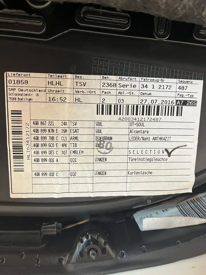 Audi A7 S7 4G (2014 - 2018) 4G8867221 Обшивка задней двери — фото 3