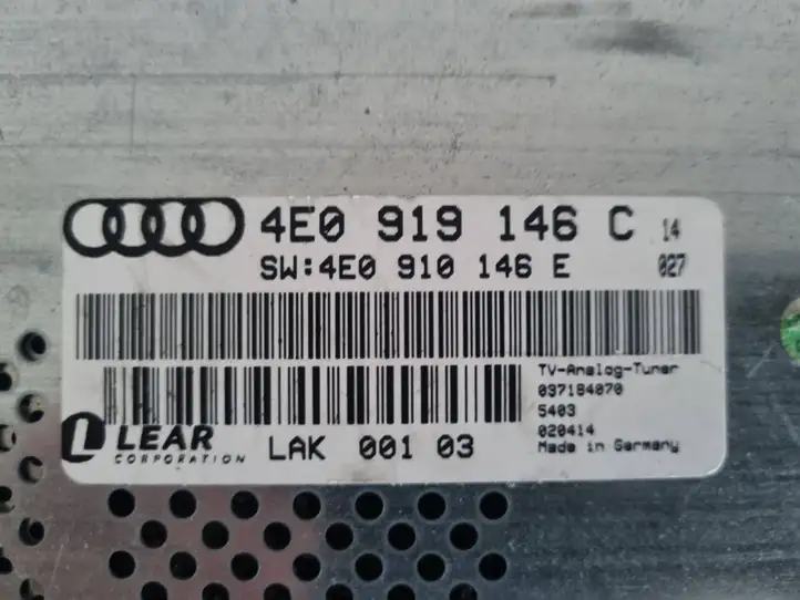 Audi A8 S8 D3 4E (2005 - 2007) 4E0919146C Модуль управления видео — фото 5