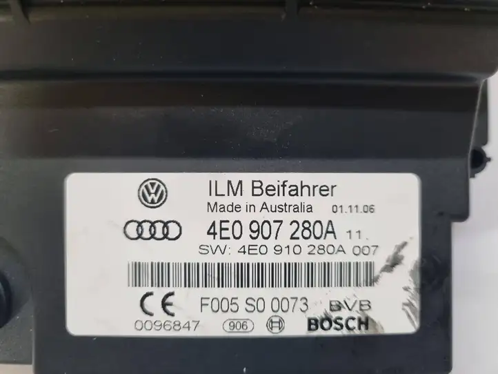 Audi A8 S8 D3 4E (2005 - 2007) 4E0907280A Прочие блоки управления — фото 5
