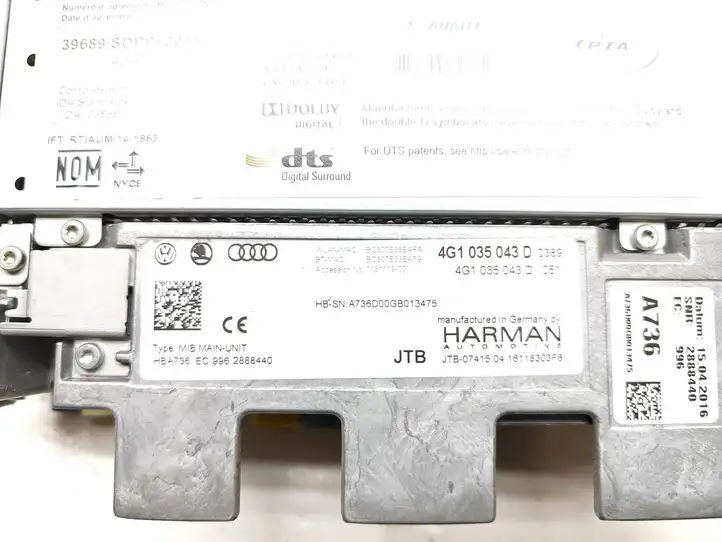 Audi A6 (2014 - 2018)  4G1035043D Мультимедийный контроллер