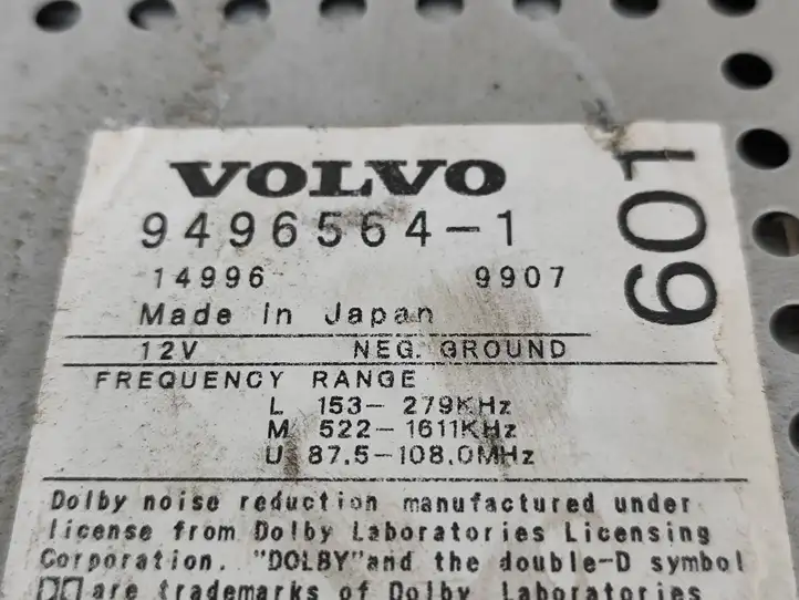 Volvo S80 (1998 - 2004)  94965641 Радио/ проигрыватель CD/DVD / навигация