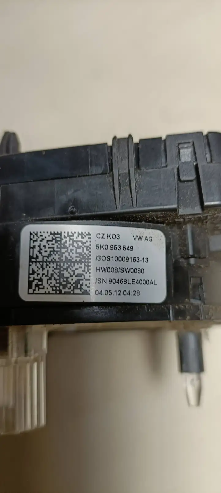 Volkswagen Golf VI (2009 - 2013) 5K0953549 Контактное кольцо SRS — фото 4