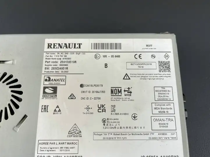 Renault Zoe (2012 - ) 259159519R Магнитола / мультимедийная система — фото 5
