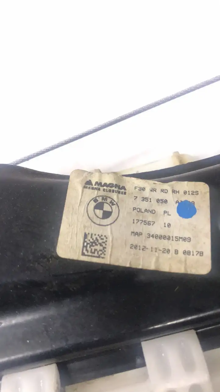 BMW 3 F30 F35 F31 (2012 - 2018) 34000015M09 Стеклоподъемник передней двери (комплект) — фото 3