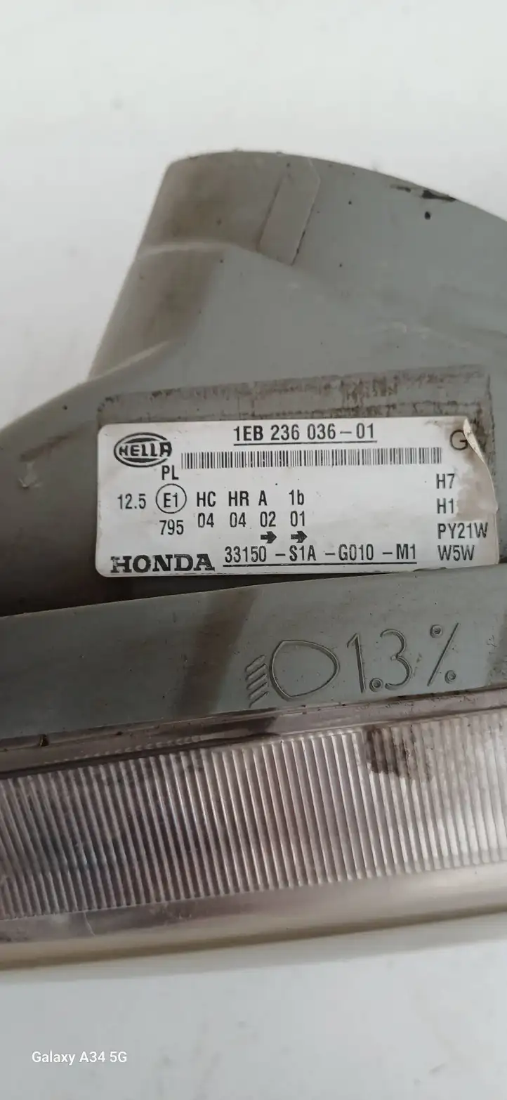 Honda Accord (1999 - 2002) 1EB23603601 Передняя фара — фото 1