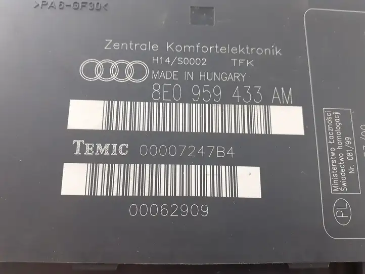 Audi A4 S4 B7 8E 8H (2004 - 2009) 8E0959433AM Модуль комфорта — фото 3