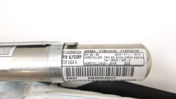 BMW 3 E90 E91 (2005 - 2012) 84696664502E Боковая подушка безопасности шторка — фото 4