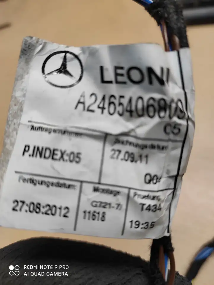 Mercedes-Benz B-class W246 (2011 - 2014) A2465406809 Проводка задней двери — фото 2