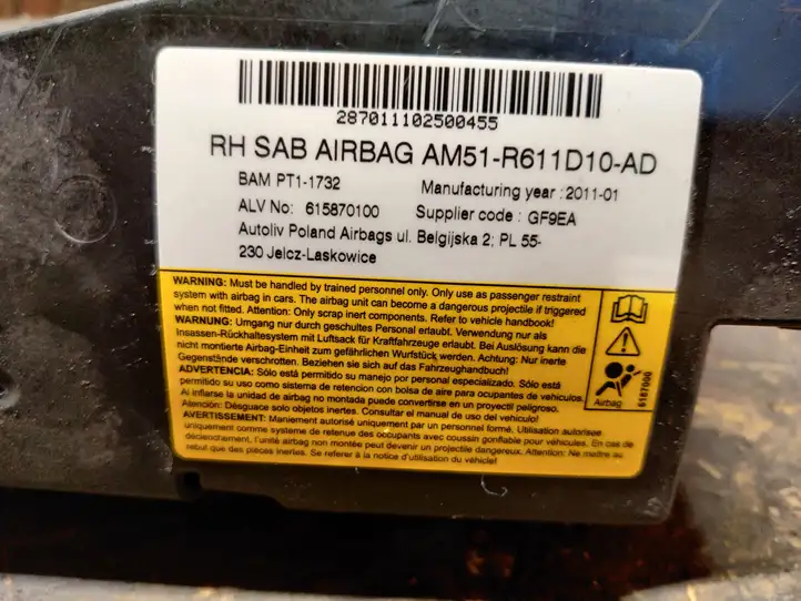 Ford Focus (2011 - 2015) AM51R611D10AD Подушка безопасности сиденья — фото 3