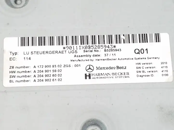 Mercedes-Benz E C207 W207 (2009 - 2017) Контроллер мультимедийной системы — фото 3