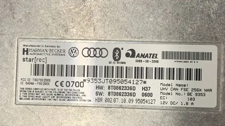 Audi Q5 SQ5 (2008 - 2012) 8T0862336D Bluetooth модуль — фото 3