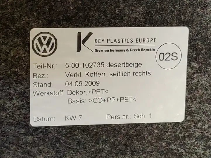 Volkswagen PASSAT B7 (2011 - 2014) 3AF867428B Боковая обшивка багажника — фото 4