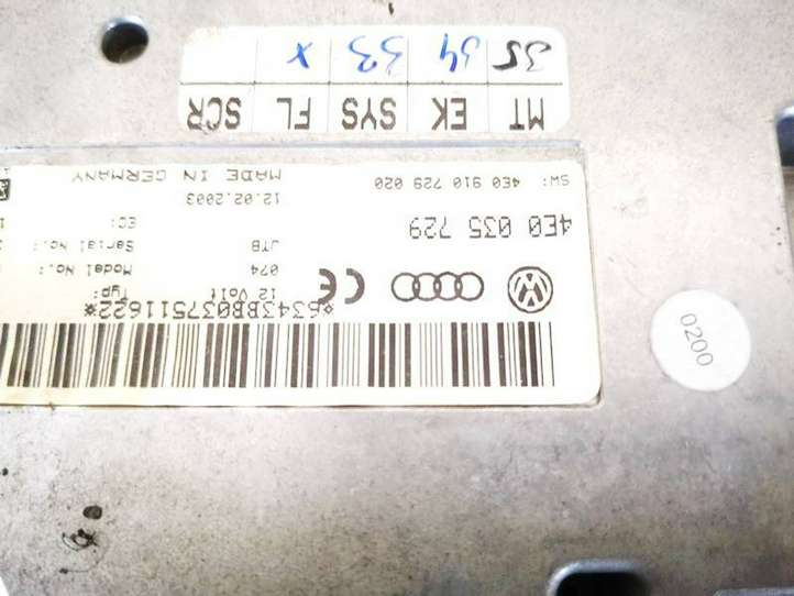 Audi A8 (2002 - 2005)  4e0035729 Другие блоки управления / модули