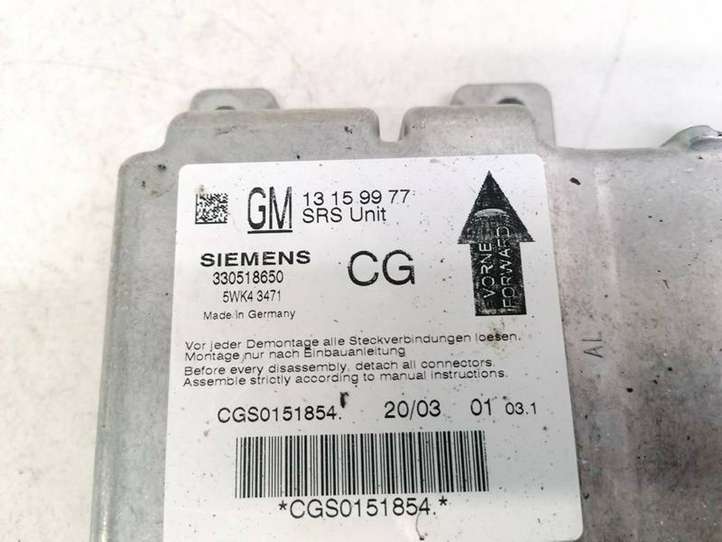 Opel Signum (2002 - 2008)  13159977 Блок управления надувных подушек