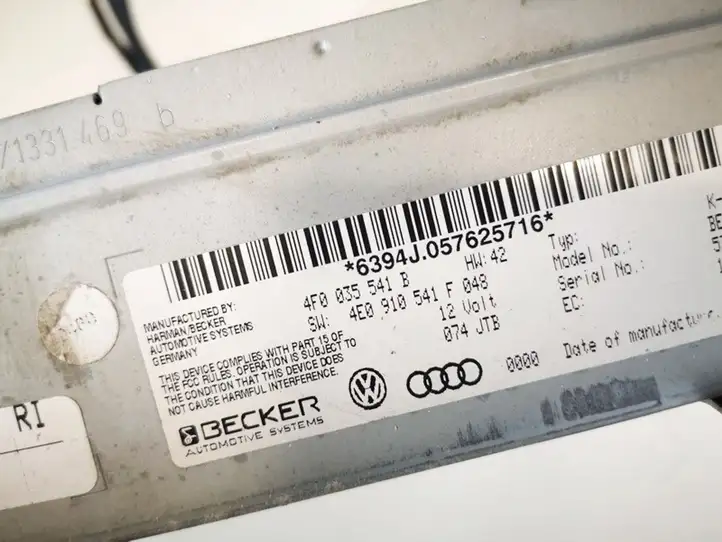 Audi A6 S6 C6 4F (2004 - 2008) 4f0035541b Магнитола / мультимедийная система — фото 2