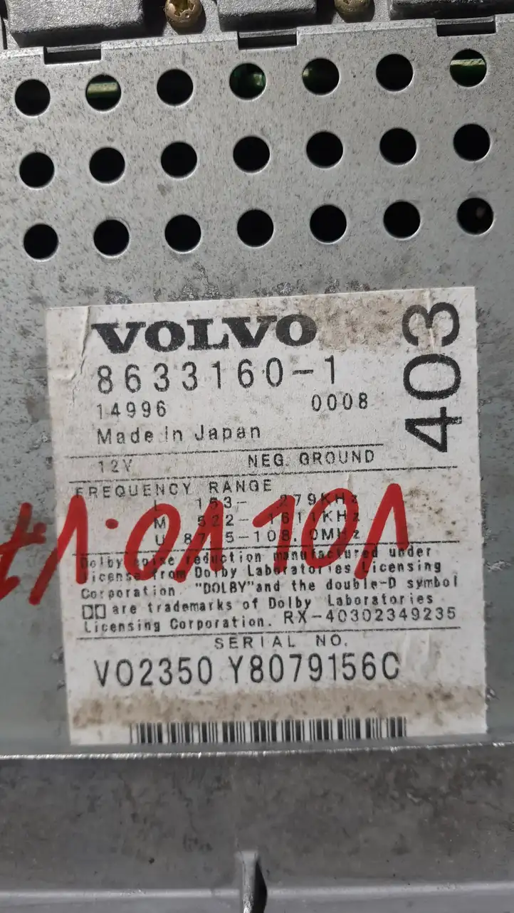 Volvo V70 (2000 - 2004) 86331601 Магнитола / мультимедийная система — фото 5