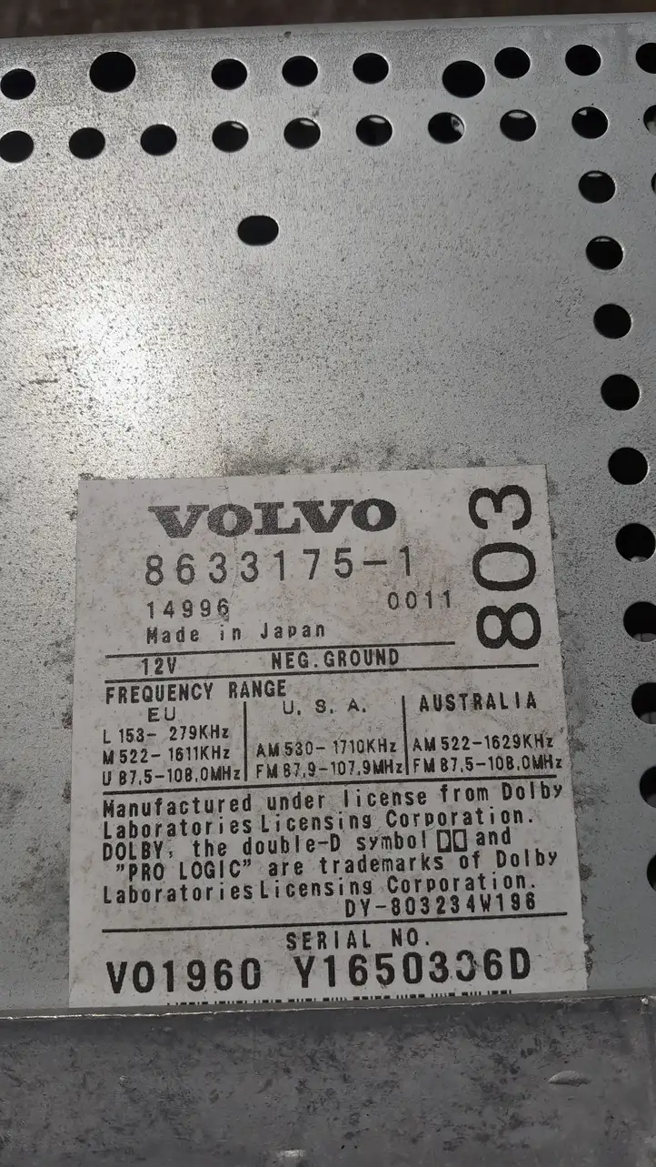 Volvo S40 (2004 - 2007) 86331751 Магнитола / мультимедийная система — фото 5