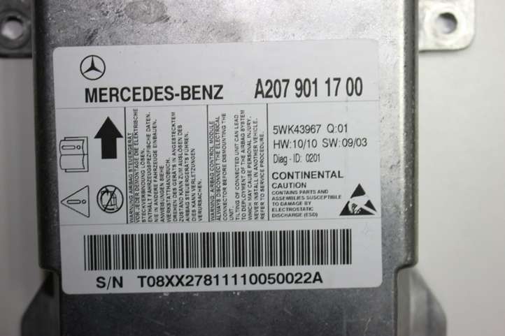 Mercedes-Benz C W204 (2007 - 2014)  A2079011700 Блок управления надувных подушек