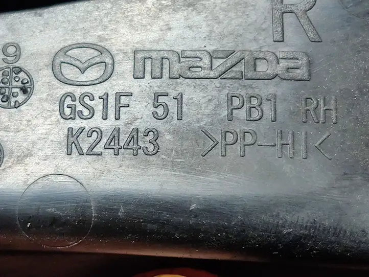 Mazda 6 (2012 - 2015) GS1F51PB1 Накладка стоек лобового стекла — фото 3