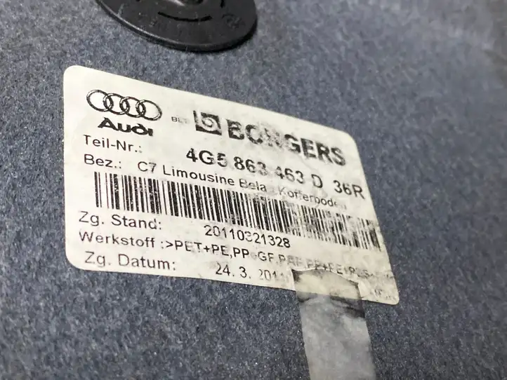 Audi A6 C7 (2011 - 2014) 4G5863463D Коврик багажника — фото 2