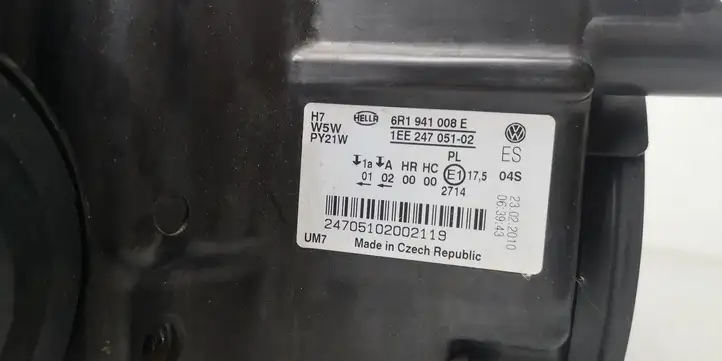 Volkswagen Polo V 6R (2009 - 2015) 6R1941008E Передняя фара — фото 7