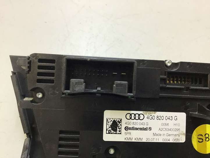 Audi A6 (2011 - 2014)  4G0820043G Блок управления кондиционера воздуха / климата/ печки (в салоне)