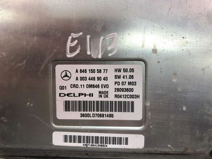 Mercedes-Benz E W211 (2002 - 2009)  A6461505877 Блок управления двигателем ECU