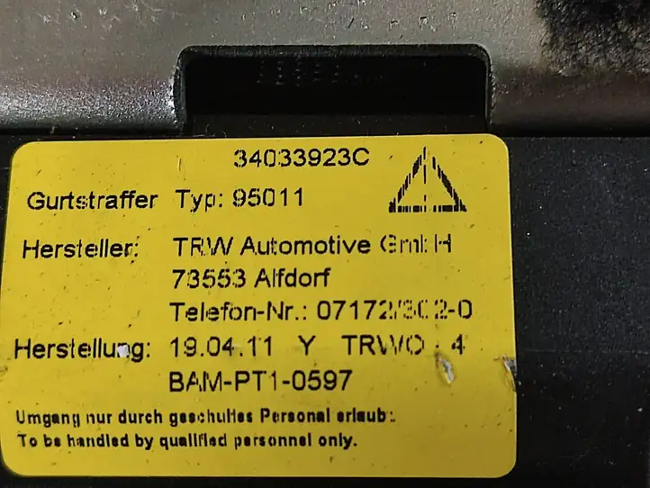 Volvo XC60 (2008 - 2013) 071723C20 Передний ремень безопасности — фото 2