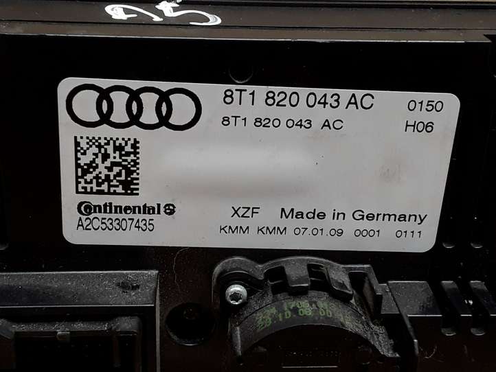 Audi A5 (2007 - 2011)  8T1820043AC Блок управления кондиционера воздуха / климата/ печки (в салоне)