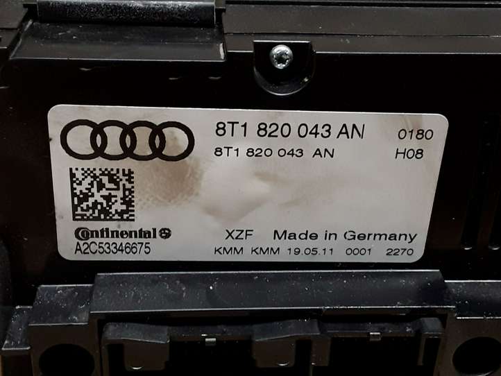 Audi A4 (2007 - 2011)  8T1820043AN Блок управления кондиционера воздуха / климата/ печки (в салоне)