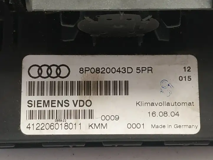 Audi A3/S3 8P (2004 - 2008) 8P0820043D Блок управления климат-контролем — фото 2