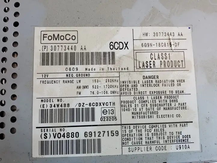 Volvo S80 (2006 - 2009) P30773440AA Магнитола / мультимедийная система — фото 3
