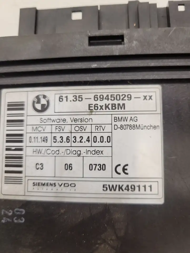 BMW 5 E60 E61 (2004 - 2010) 61356945029 Модуль комфорта — фото 2