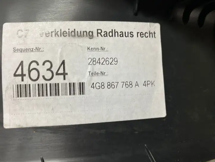 Audi A7 S7 4G (2010 - 2014) 4G8867768A Прочие детали салона — фото 3
