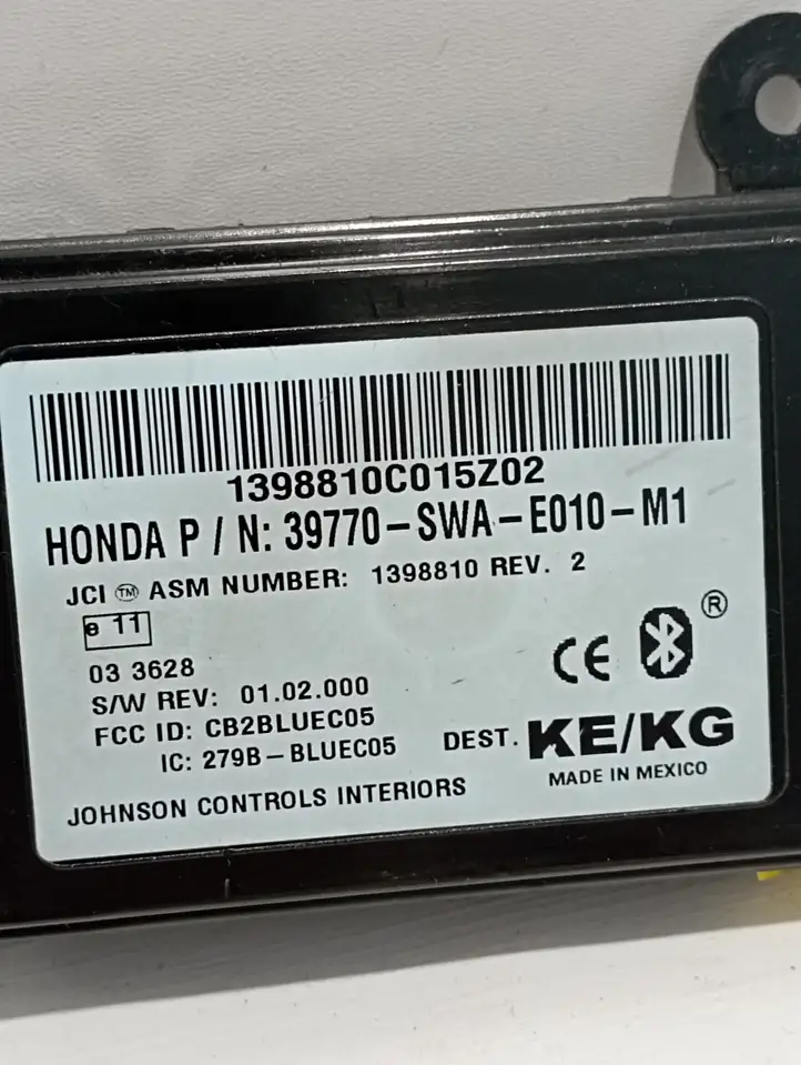 Honda CR-V (2006 - 2009) 39770SWAE010M1 Bluetooth модуль — фото 3