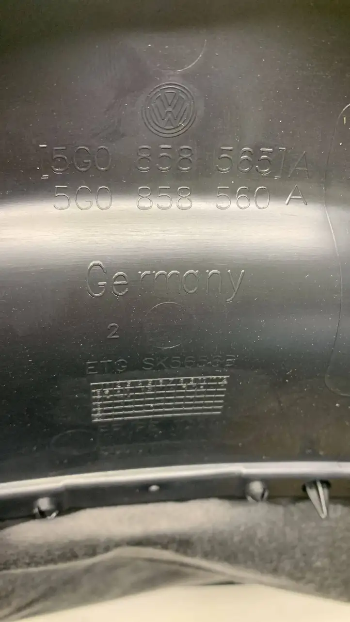 Volkswagen Golf VII (2013 - 2019) 5G0858565A Обшивка рулевой колонки — фото 2