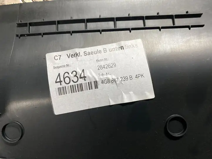 Audi A7 S7 4G (2010 - 2014) 4G8867239B Нижняя обшивка стойки B — фото 3