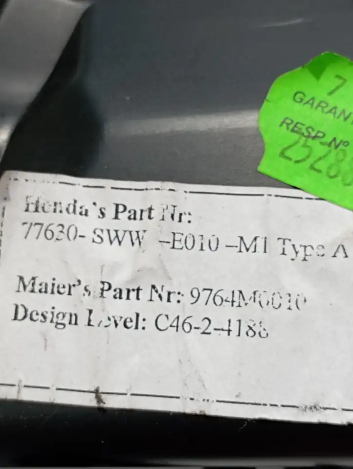 Honda CR-V (2006 - 2009) 77630SWWE010M1 Боковой воздушный дефлектор — фото 2