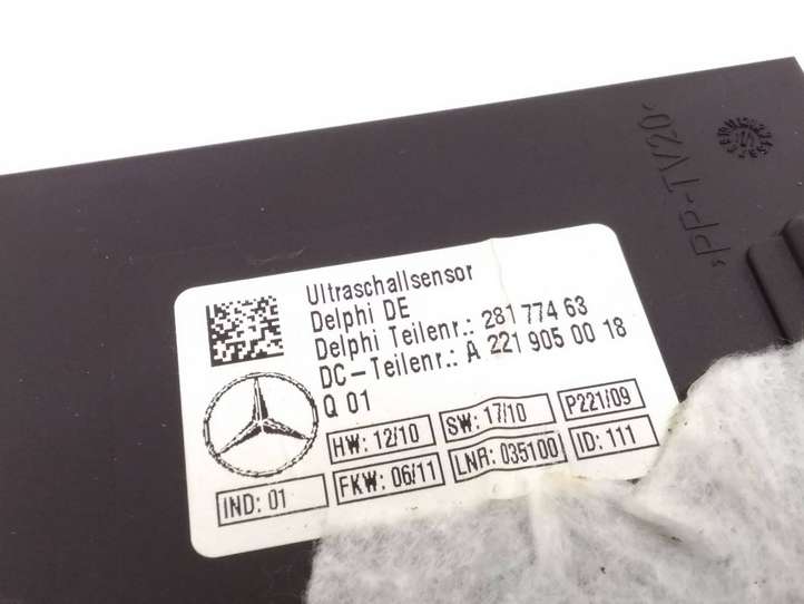 Mercedes-Benz S W221 (2005 - 2013)  A2219050018 Ультразвуковой датчик / датчик