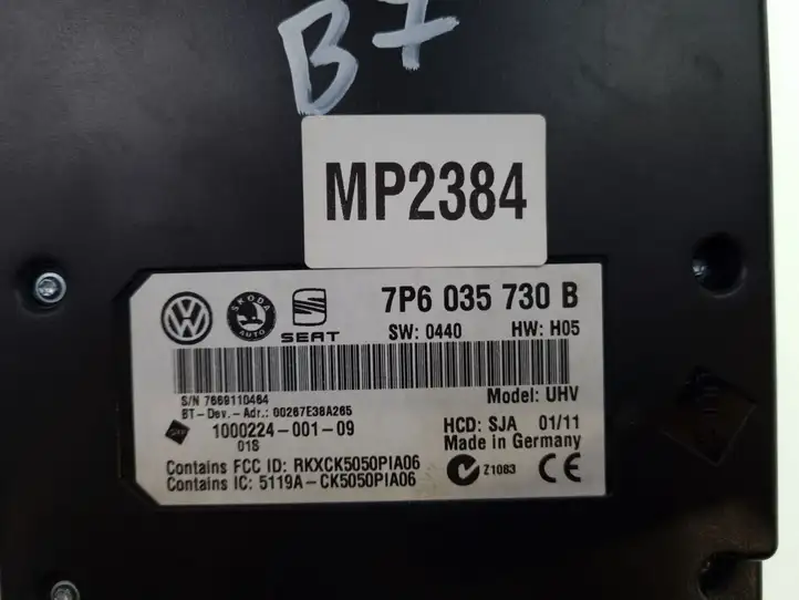 Volkswagen PASSAT B7 (2011 - 2014) 7P6035730B Bluetooth модуль — фото 2