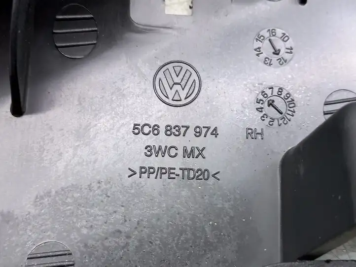 Volkswagen Jetta VI (2011 - 2018) 5C6837974 Пластиковая отделка зеркала — фото 4