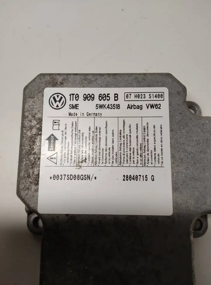 Volkswagen Touran I (2003 - 2010) 1T0909605B Датчик удара SRS — фото 2