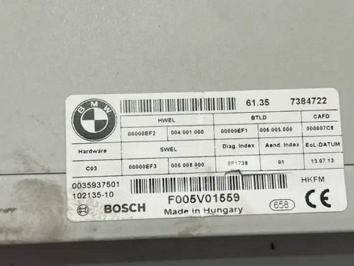 BMW 3 F30 F35 F31 (2012 - 2018) 7384722 Блок управления крышкой багажника — фото 3