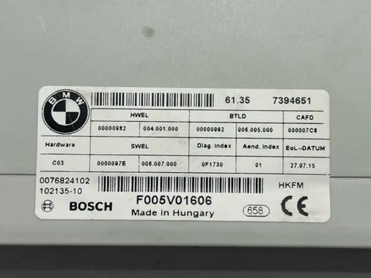BMW 5 F10 F11 (2009 - 2016) F005V01606 Блок управления крышкой багажника — фото 3