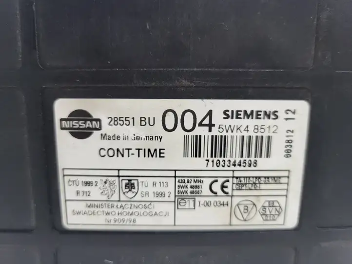 Nissan Almera (2000 - 2006) 28551BU004 Модуль комфорта — фото 6
