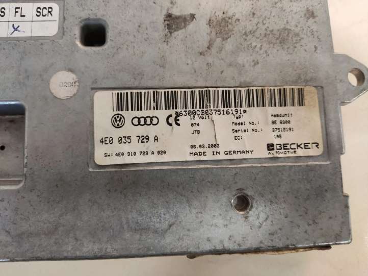 4E0035729A Audi A8 S8 D3 4E MMI valdymo blokas