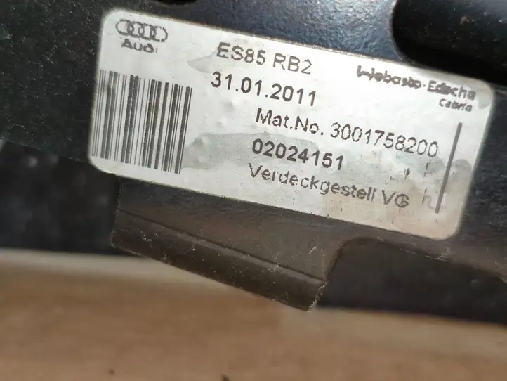 Audi A3/S3 8P (2008 - 2013) 8P7871011F Комплект складной крыши — фото 6