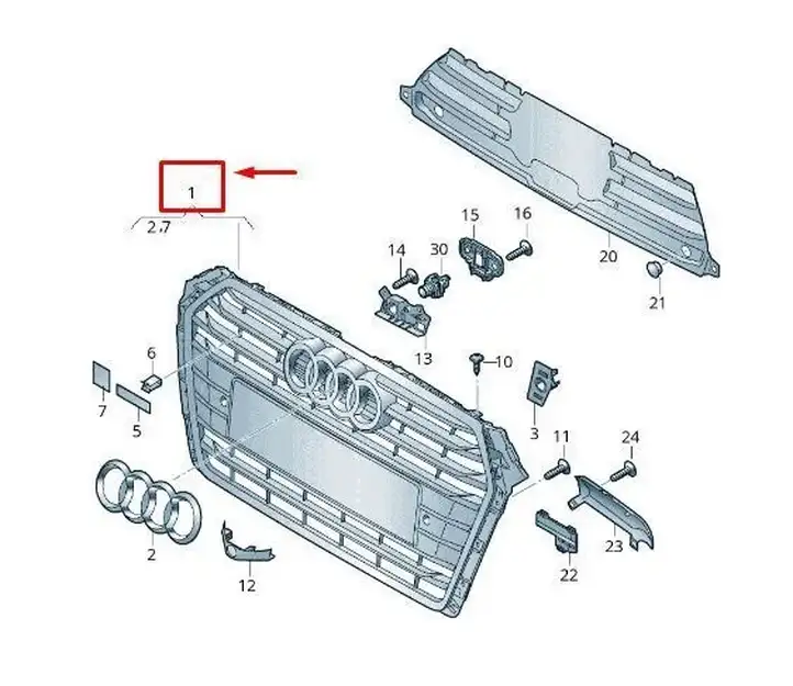 Audi A4 S4 B9 (2015 - 2019) 8W0853651CGSJZ Другая часть кузова — фото 1
