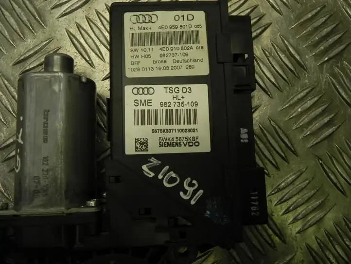 Audi A8 S8 D3 4E (2005 - 2007) 4E0959801D Стеклоподъемник задней двери — фото 3